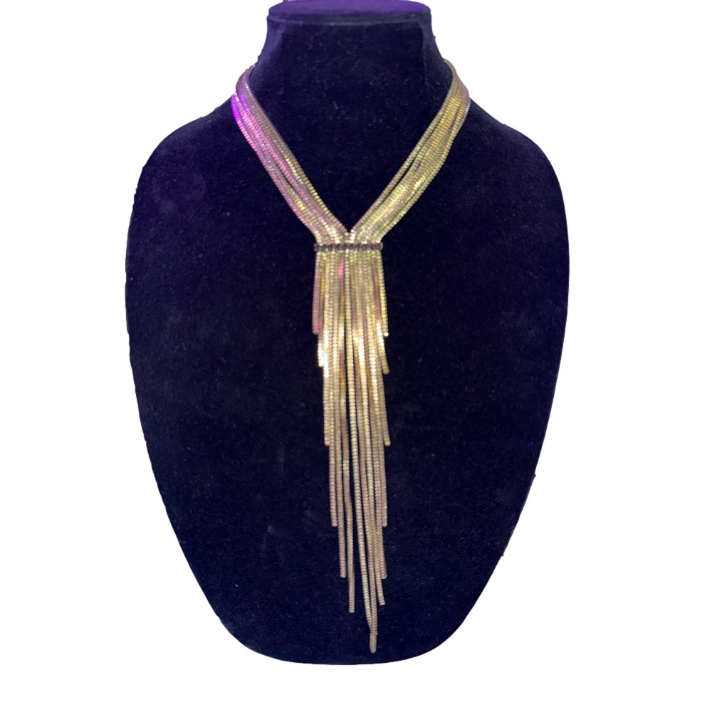 FREE PEOPLE Liquid Gold Thick Chunky Statement Necklace